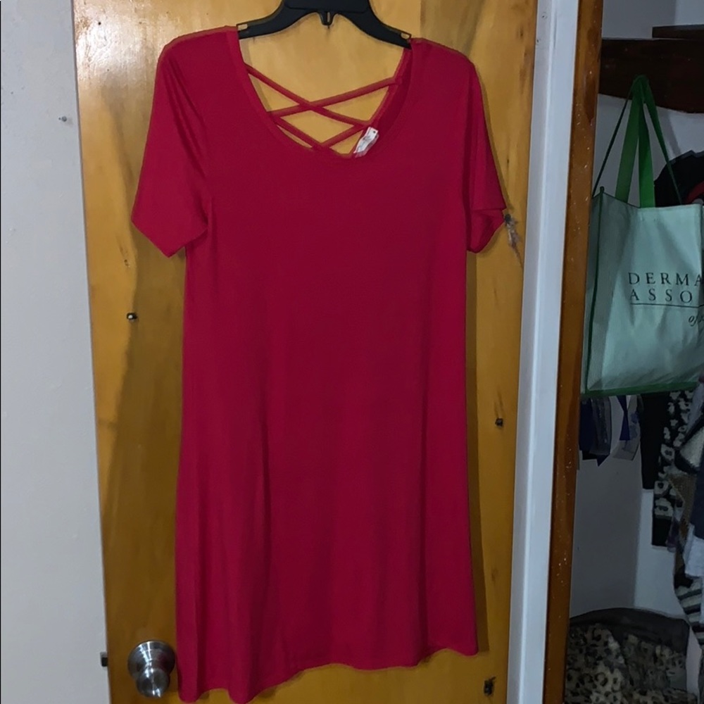 🌵3/$15 Red tshirt dress